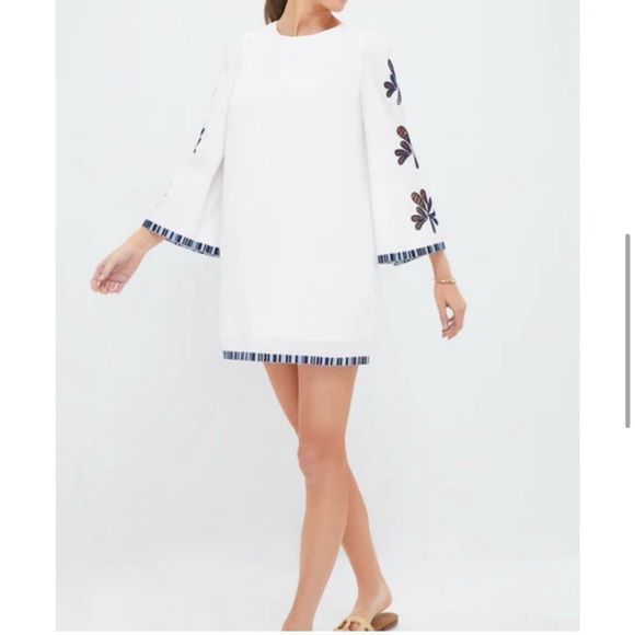 🤍HYACINTH HOUSE White & Blue
Embroidery Atlantic Mini Dress  SIZE L🤍 - Picture 4 of 9